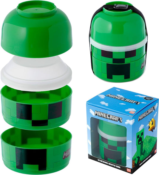 Minecraft Creeper Stacked Round Bento