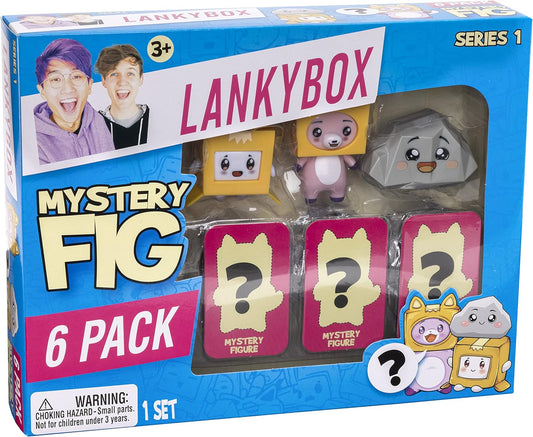 LankyBox Mystery Figure - 6 Pack. The Biggest Fans, 6 Of 10 Possible Figures Including Foxy, Rocky, And Ultra-Rare Canny
