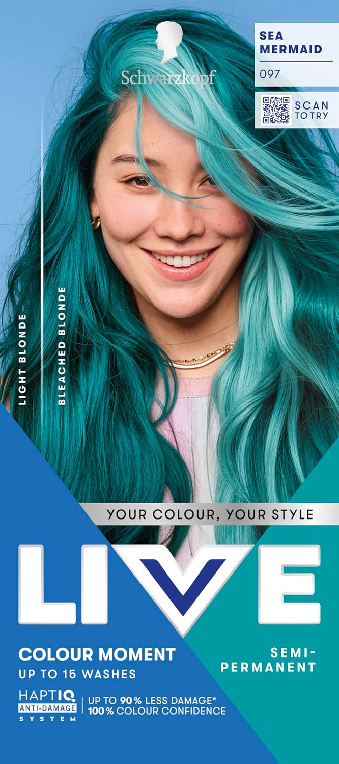 Schwarzkopf LIVE Colour Moment Hair Dye, 097 Sea Mermaid