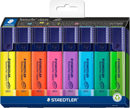 STAEDTLER Classic Highlighter Assorted Colours 8PK