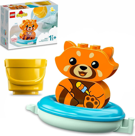 LEGO 10964 DUPLO Bath Time Fun: Floating Red Panda Bath Toy for Babies and Toddlers Aged 1.5 plus Years Old, Baby Bathtub Water Toys, Easy to Clean