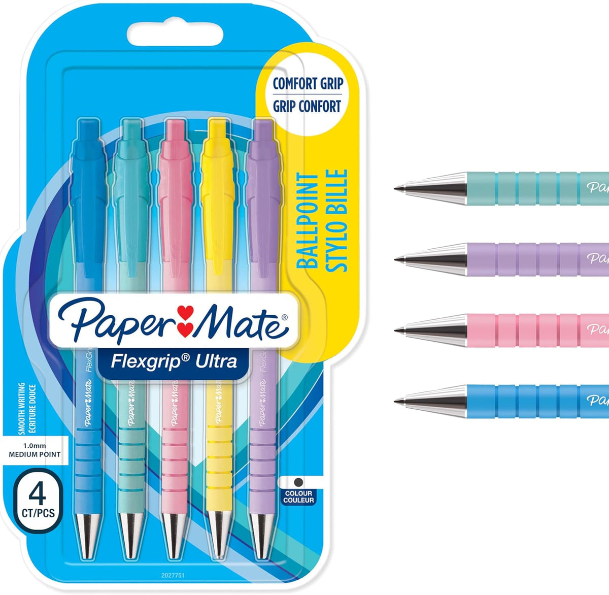Paper Mate Flexgrip Ultra Pastel Ballpoint Pens