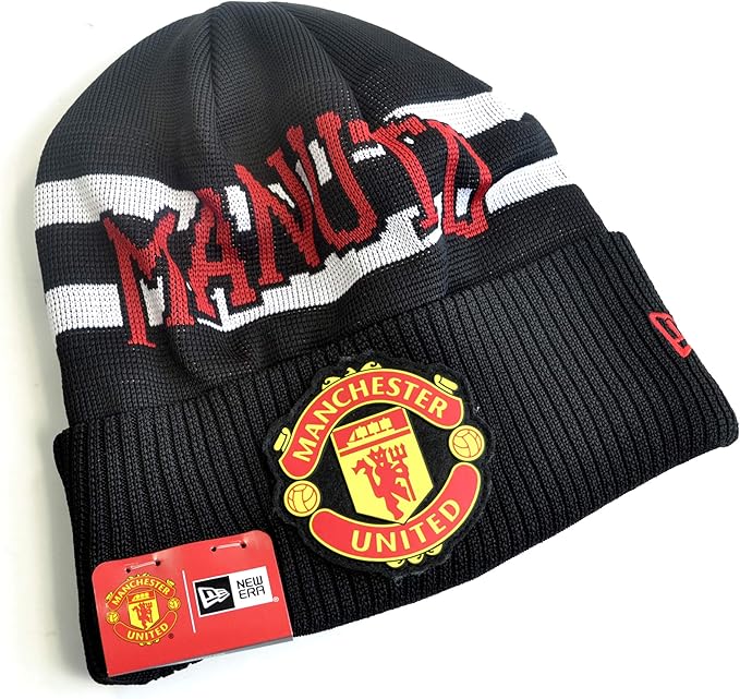 New Era Manchester United Black Oversized Cuff Knit