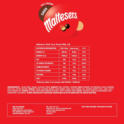 Maltesers Dark Chocolate & Honeycomb Bites 65% Cocoa Pouch Bag 88g