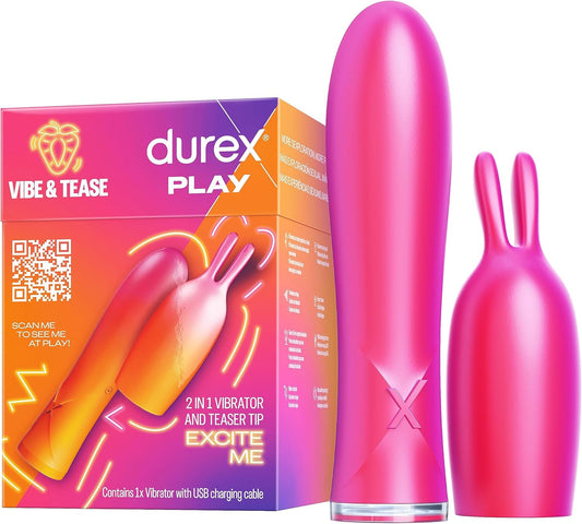 Durex 2-in-1 Vibrator with Teaser Tip