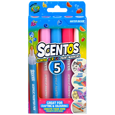 Scentos Scented Acrylic Paint Markers: Pack of 5
