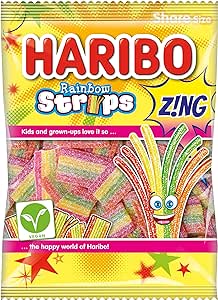 Haribo Rainbow Strips Sweets 130G
