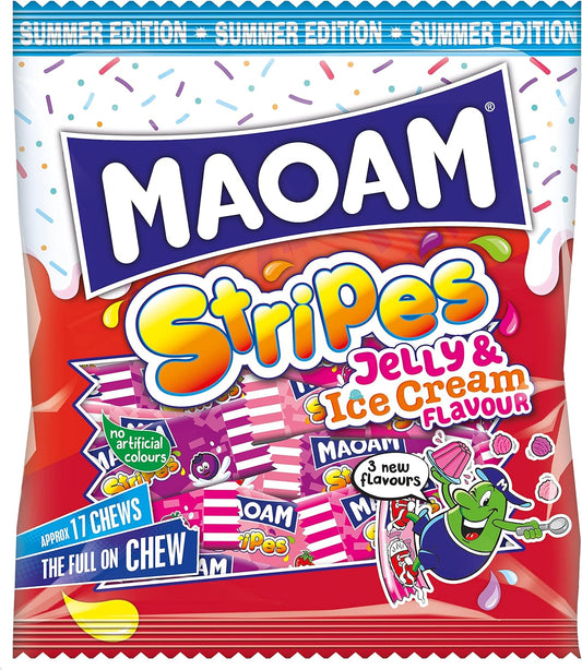 MAOAM Stripes Jelly & Ice Cream Sweets Sharing Bag 140g