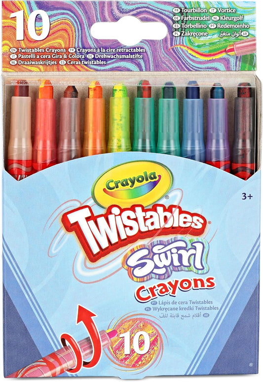 CRAYOLA Swirl Mini Twistable Crayons - Assorted Colours 10PK