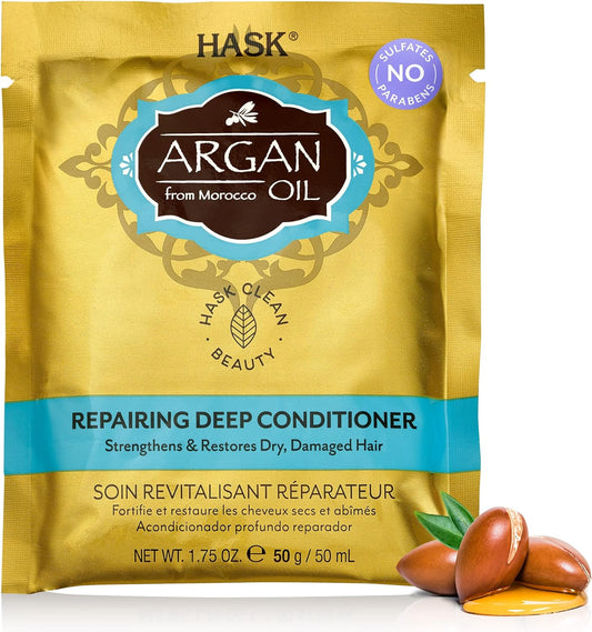 HASK Deep Conditioner Sachet Argan Oil Repair Moisturising for All Hair Types 50 ml