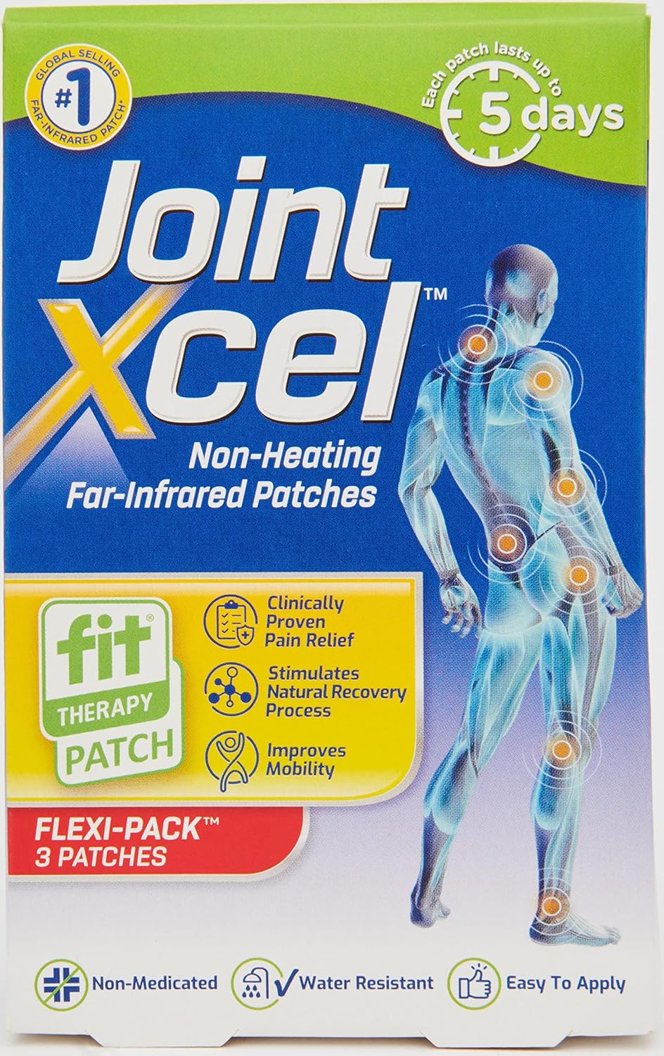 Flexi-Pack - Non-Medicated Heat-Free Pain Relief Patches - Up to 5 Days Supply