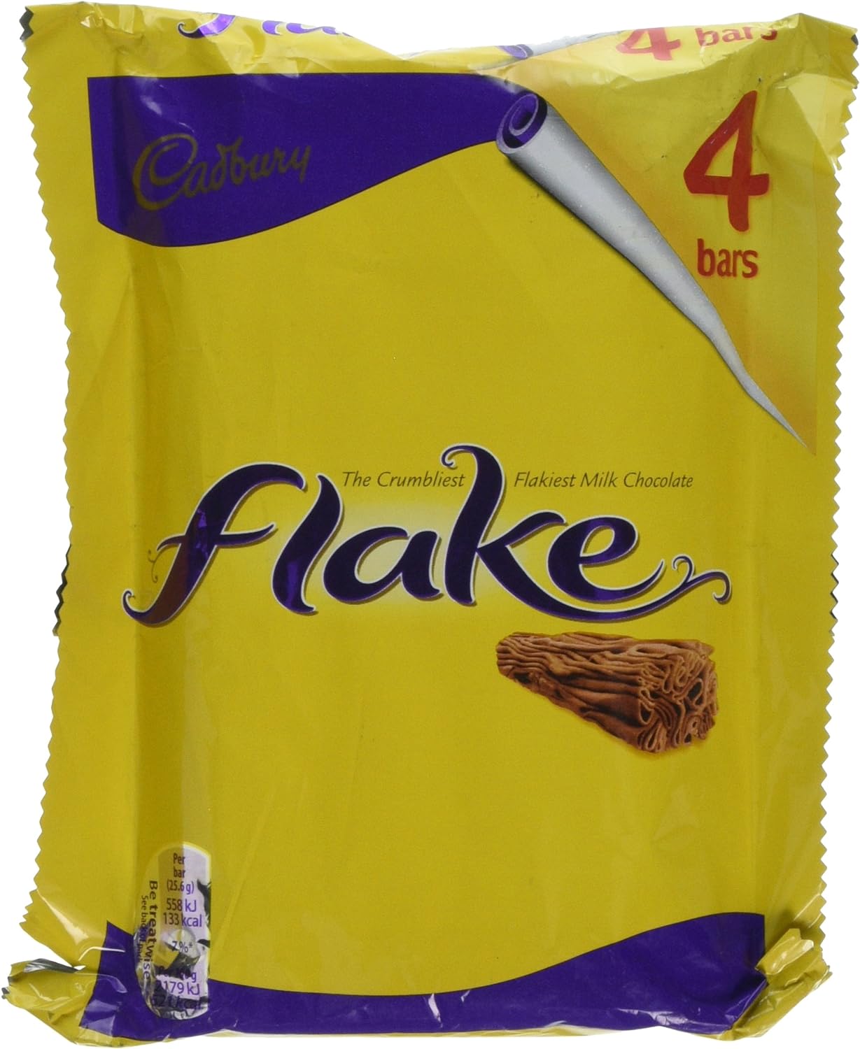 Cadbury Flake Chocolate Bar 4 Pack Multipack 102g