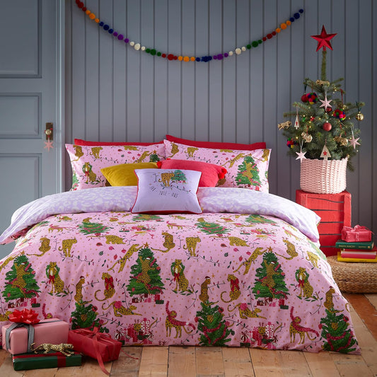furn. Purrfect Christmas King Duvet Cover Set