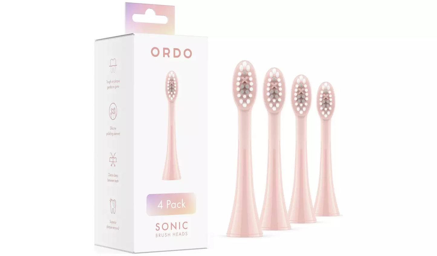 Ordo Sonic Rose Gold Electric Brush Heads - 4 Pack ROSE GOLD