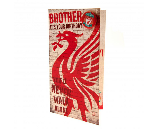 Liverpool Birthday Card Brother With Badge