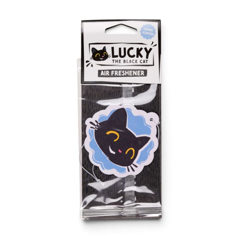 Lucky the Black Cat Face Air Freshener