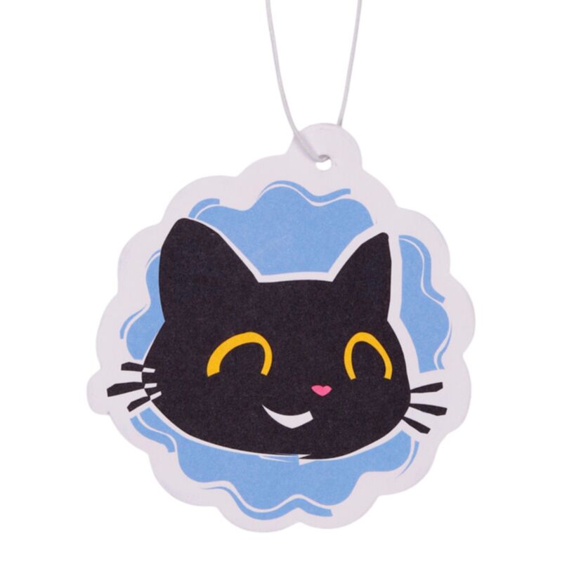 Lucky the Black Cat Face Air Freshener