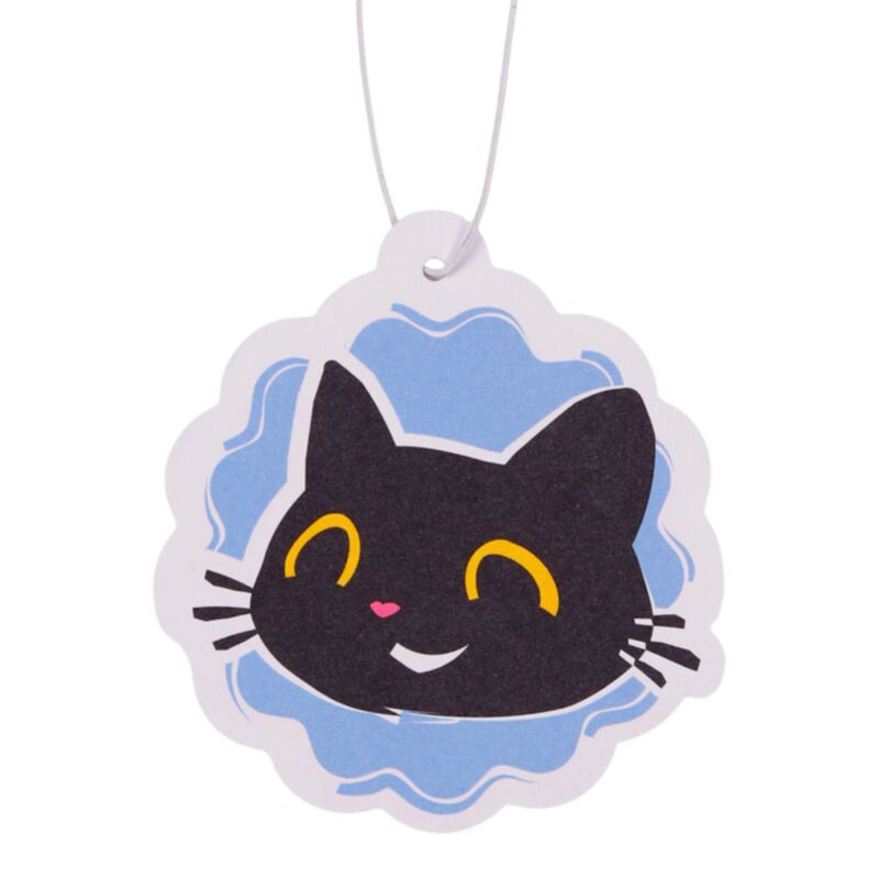 Lucky the Black Cat Face Air Freshener