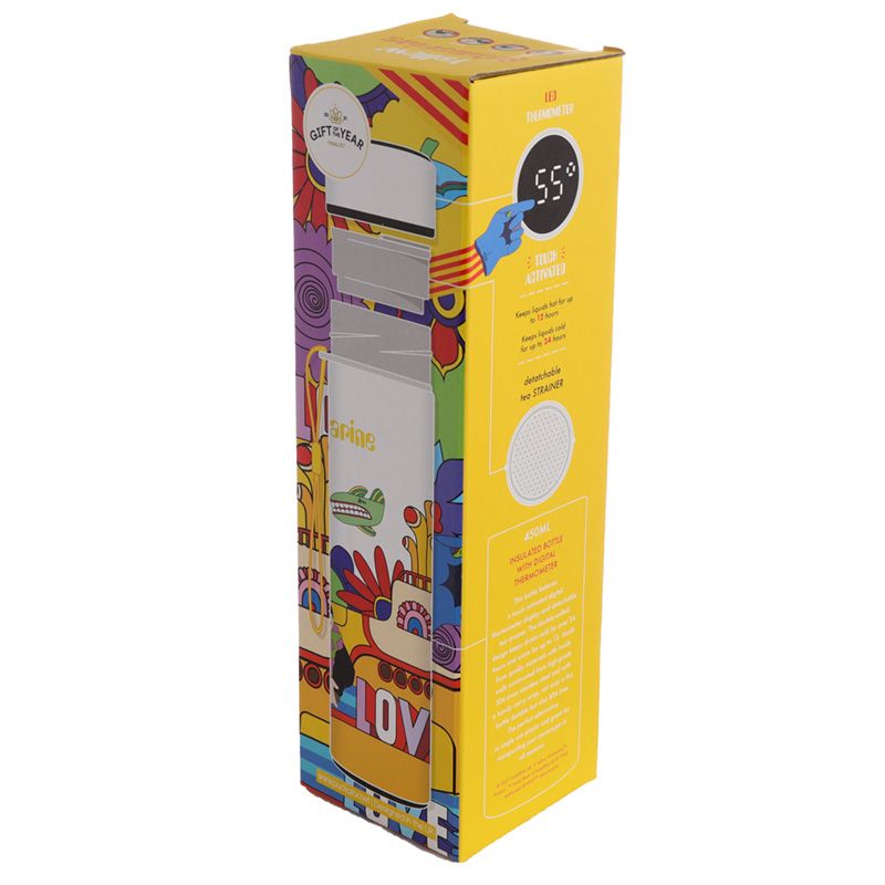 The Beatles Yellow Submarine Hot & Cold Digital Thermometer Bottle