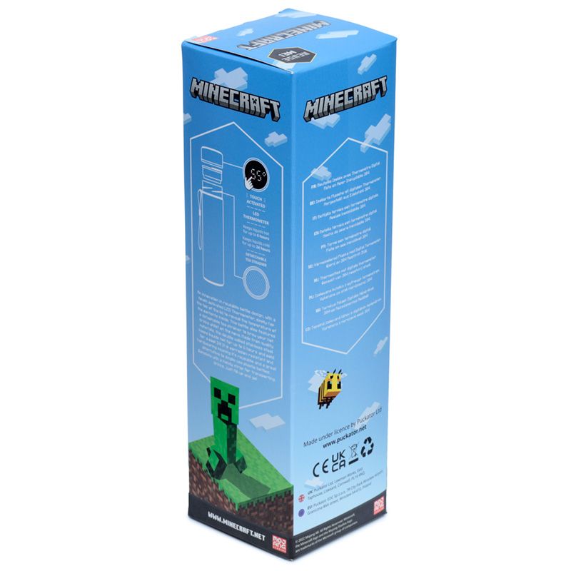 Minecraft Creeper Hot & Cold Digital Thermometer Bottle