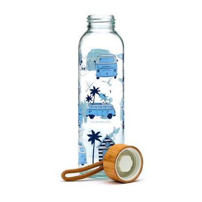 Volkswagen VW T1 Camper Bus Explore More 500ml Glass Water Bottle