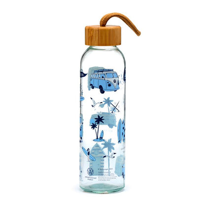 Volkswagen VW T1 Camper Bus Explore More 500ml Glass Water Bottle