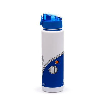 Volkswagen VW T1 Camper Bus Blue Pop Top 600ml Shatterproof Bottle