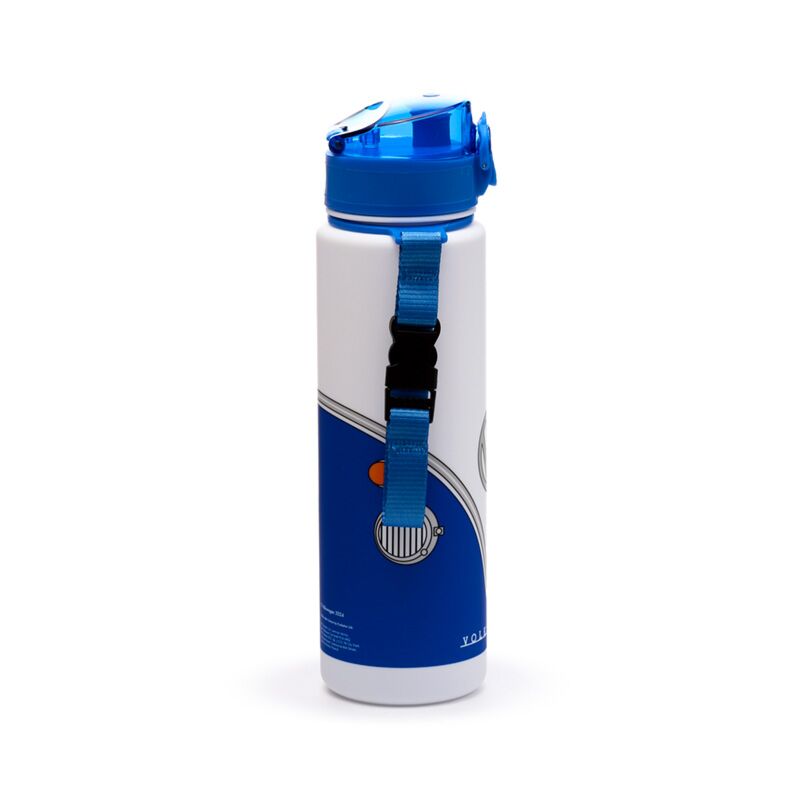 Volkswagen VW T1 Camper Bus Blue Pop Top 600ml Shatterproof Bottle