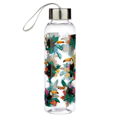 Toucan Party 500ml Water Bottle with Metallic Lid
