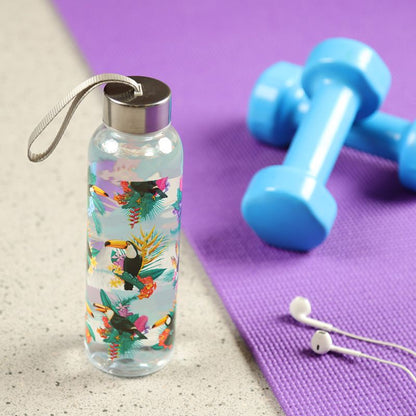 Toucan Party 500ml Water Bottle with Metallic Lid