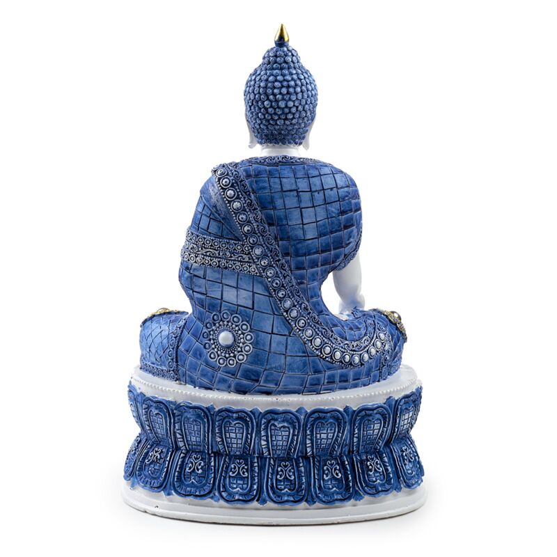 White & Blue Thai Buddha Lotus
