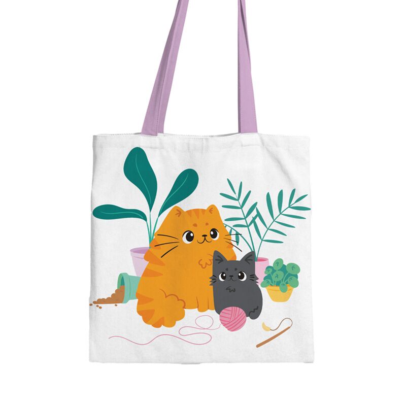 Beans & Co Cats Reusable Tote Bag