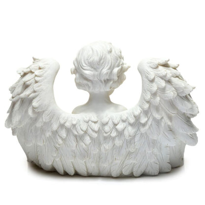 White Cherub 3 Tea Light Candle Holder