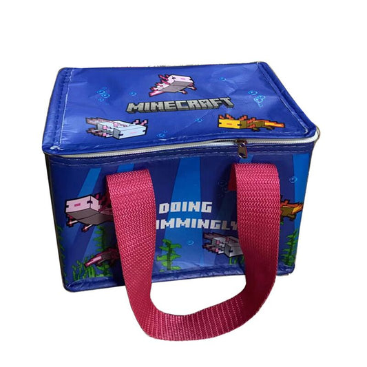 Minecraft Axolotl Design Reusable Cool Bag/Lunch Bag