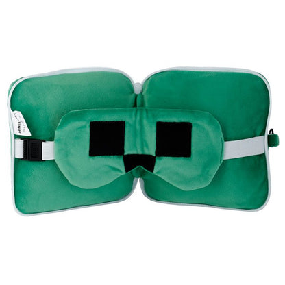 Relaxeazzz Minecraft Creeper Travel Pillow & Eye Mask