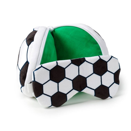 Relaxeazzz Football Plush Travel Pillow & Eye Mask