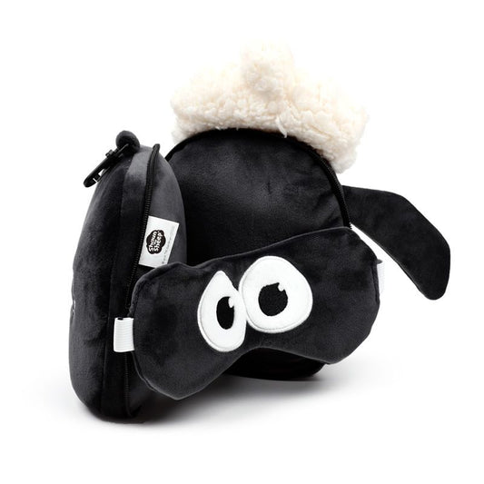 Relaxeazzz Shaun the Sheep Plush Travel Pillow & Eye Mask