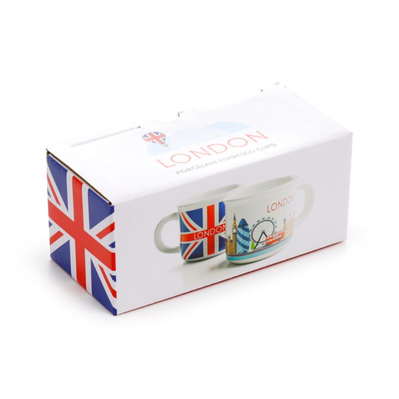 London Icons Set of 2 Porcelain Espresso Cups