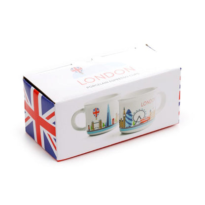 London Icons Skyline Set of 2 Porcelain Espresso Cups