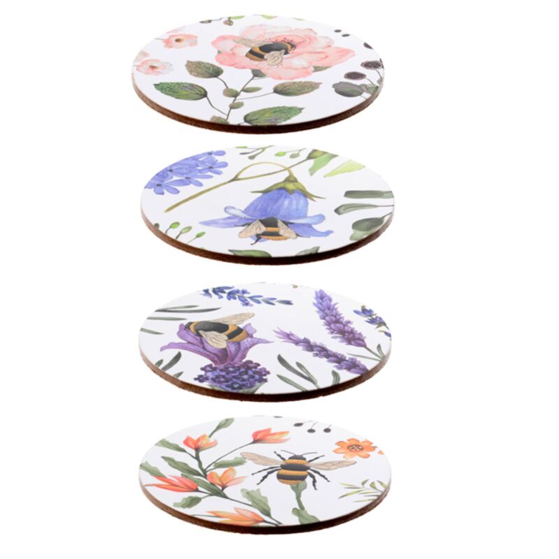 Nectar Meadows Set of 4 Cork Coasters