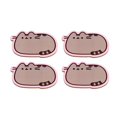 Pusheen the Cat Set of 4 Shaped Cork Coasters