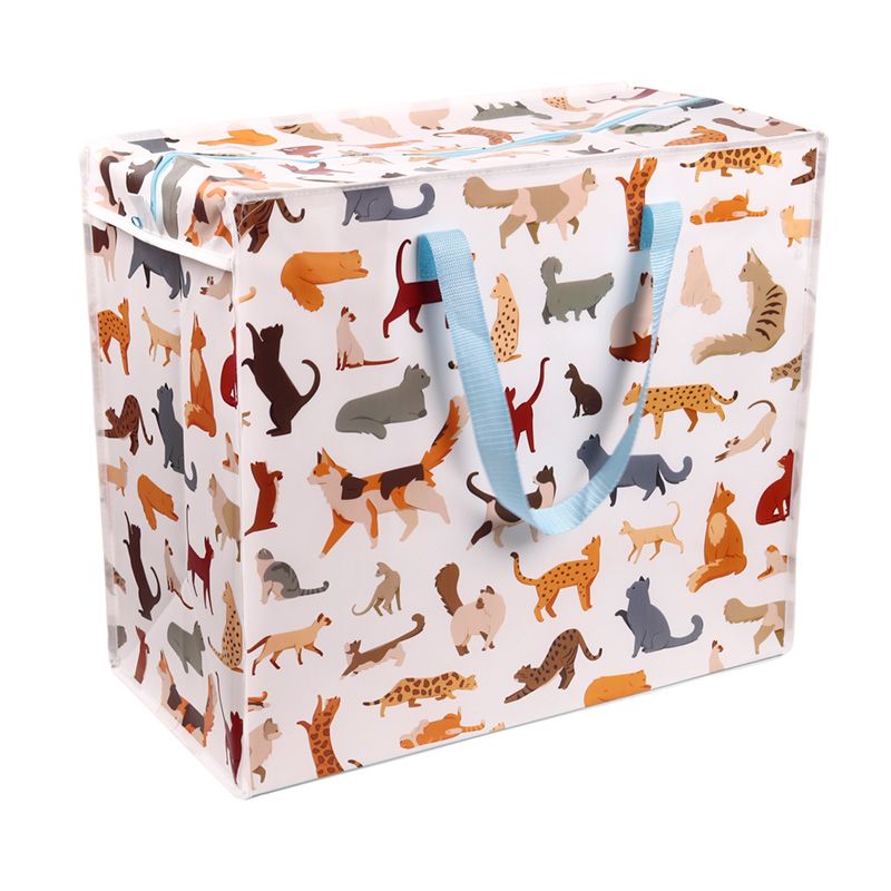 Feline Fine Cats Zip Up Laundry Storage Bag