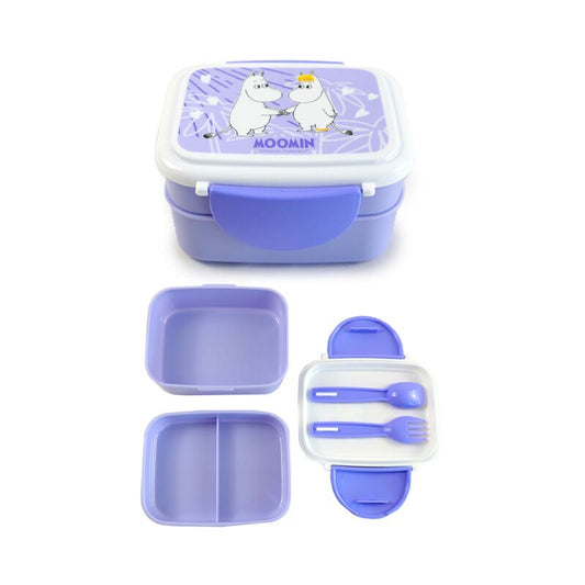 Moomin Clip Lock Stacked Bento Box + Cutlery