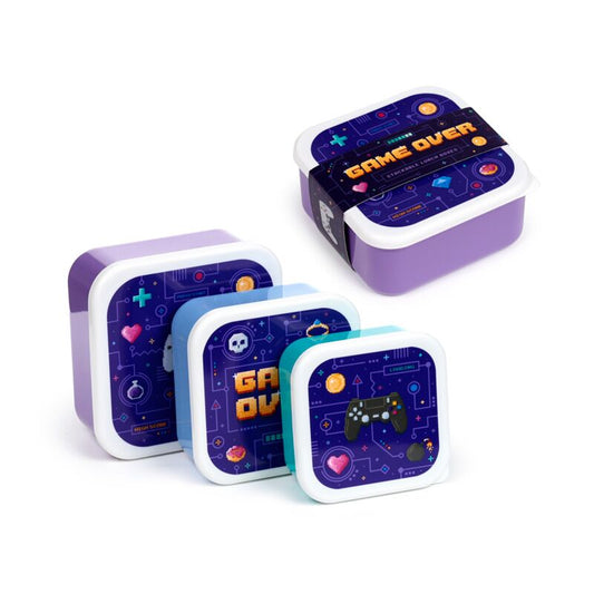Game Over Set of 3 Lunch Boxes