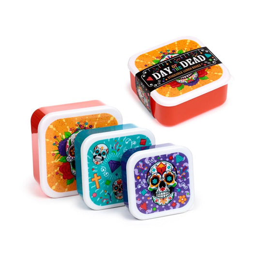 Day of the Dead Set of 3 Lunch Boxes