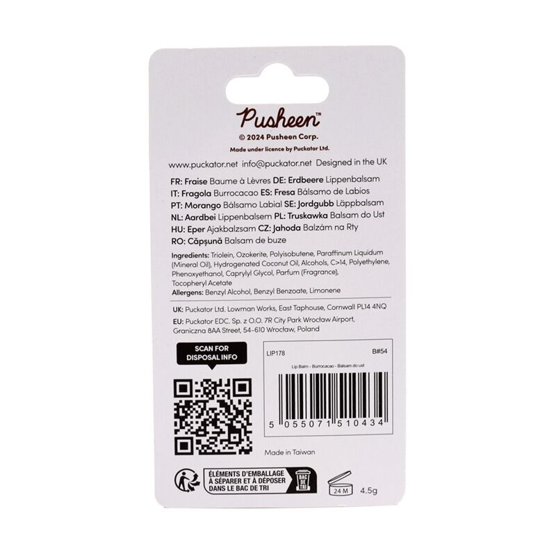 Pusheen the Cat Strawberry Stick Lip Balm