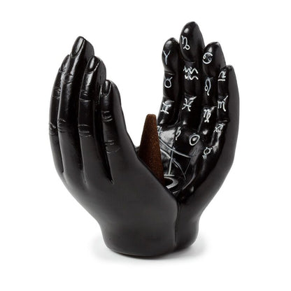 Hands/Tarot Palms Open Incense Cone Burner