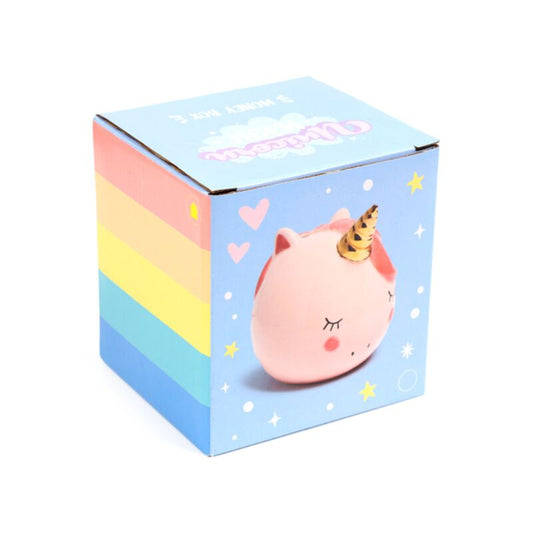 Enchanted Rainbows Unicorn Pink Ceramic Money Box