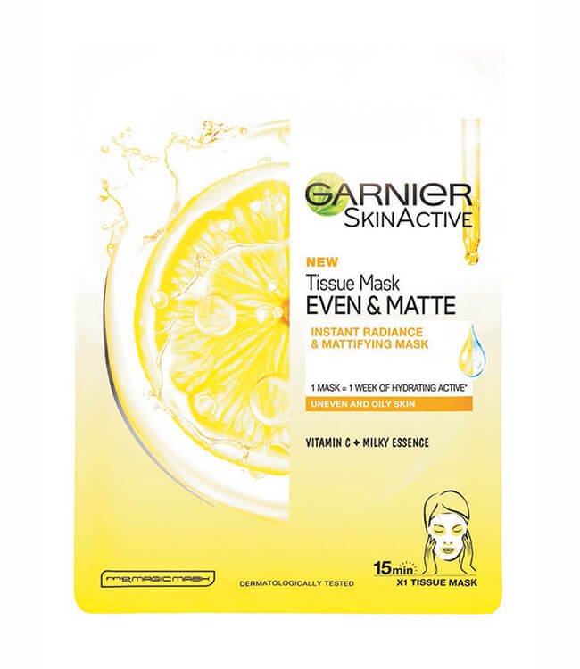 Garnier Even & Matte Instant Radiance Tissue Mask