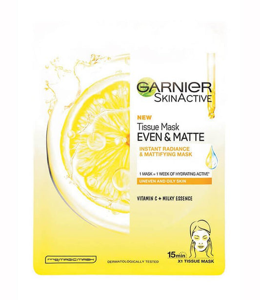 Garnier Even & Matte Instant Radiance Tissue Mask